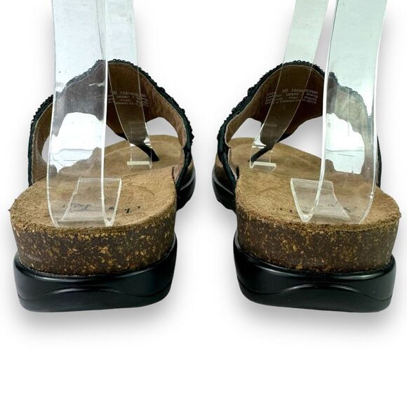 Dansko Pamela Black Jeweled Beaded Rhinestone Suede Toe Post Sandal 36 / 5.5 - 6 - Picture 5 of 14